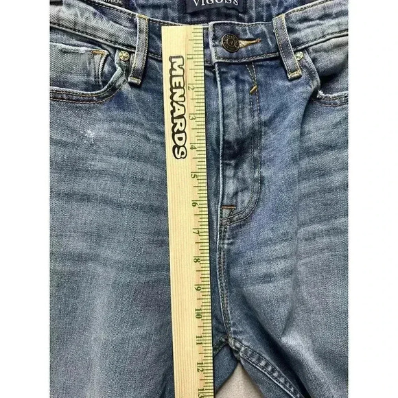 VIGOSS Jeans Women’s Sz 28x25 Friday Taper Boyfriend High Rise Distressed Denim - Picture 5 of 9